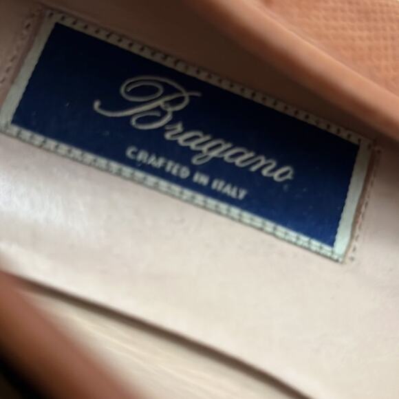 BRAGANO LEATHER ITALIAN MADE LOAFERS SIZE 9 1/2 - Picture 3 of 5
